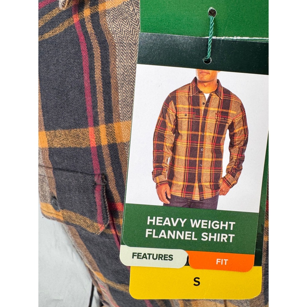 Orvis Men's Heavyweight Flannel Shirt Plaid Button Up Long Sleeve Size S NWT - Picture 4 of 15